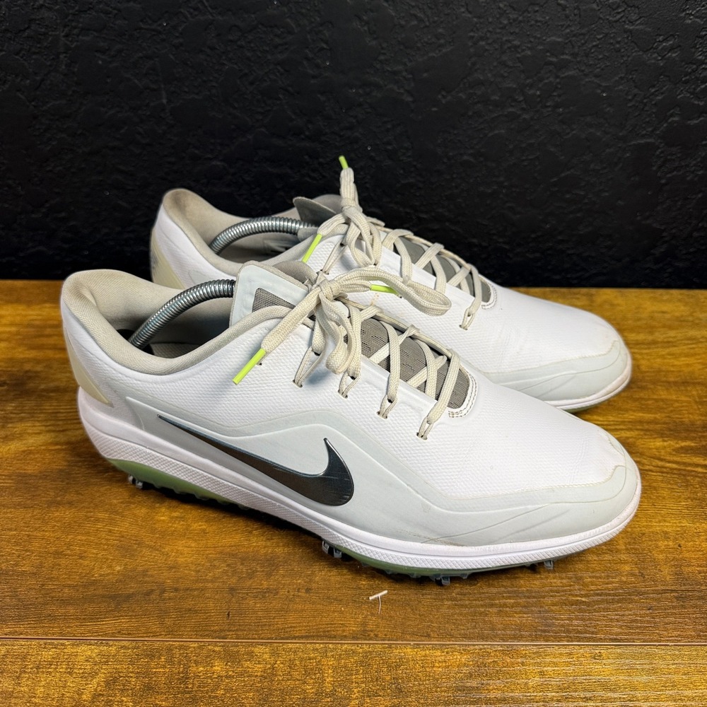 Nike React Vapor 2 BV1135-103 White Spiked Golf Shoes Mens 10.5